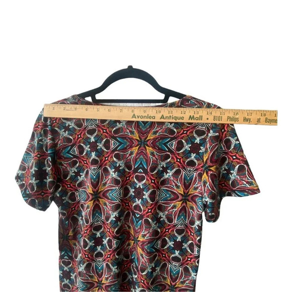LuLaRoe Classic XS Paisley T-Shirt Womens Short Sleeve Multicolor Stretch - Picture 7 of 12